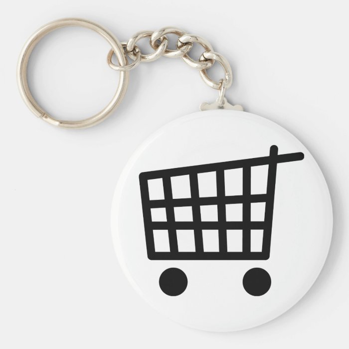 black shopping trolley key chains