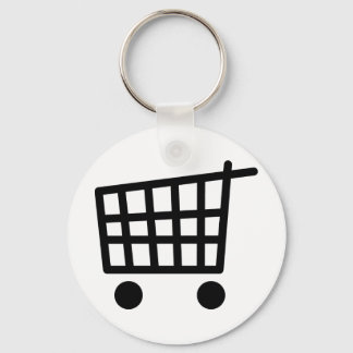 black shopping trolley keychain