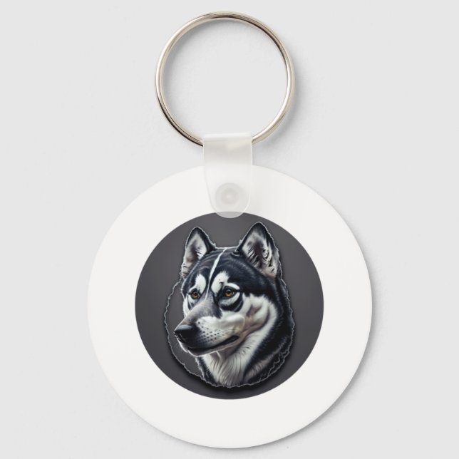Black Siberian Keychain (Front)