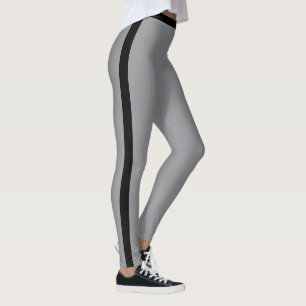 Black Side Stripe Gray Leggings Choose Your Colors