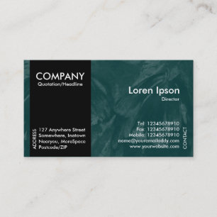 Black SideBand - Dark Green Petal Brushed Tex Business Card