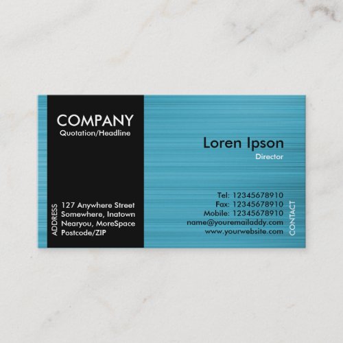 Black SideBand - Light Blue Brushed Tex Business Card