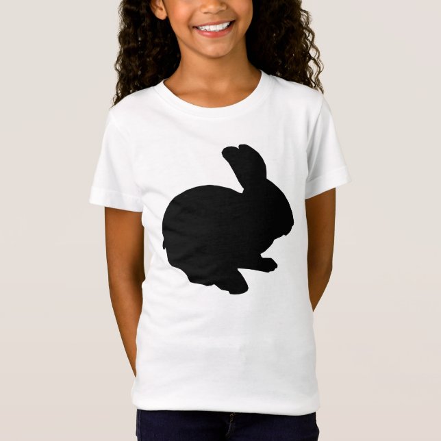 Black Silhouette Easter Bunny Shirt (Front)