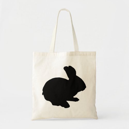 Black Silhouette Easter Bunny Tote Bag