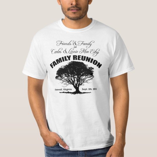 Black Silhouette Estep Family Reunion T-Shirt | Zazzle.com