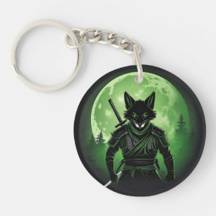 Black Silhouette Fox Keychain