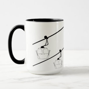 Black silhouette gondola mug