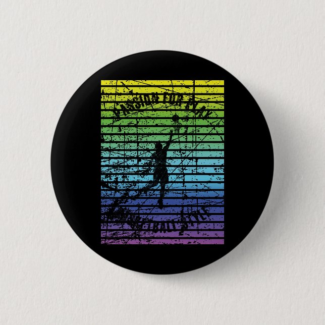 Black Silhouette Of A Basketball Player Against Th Button (Front)