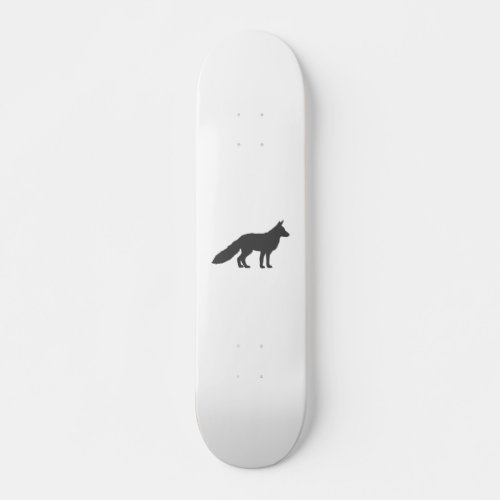 Black silhouette of a fluffy Fox Skateboard
