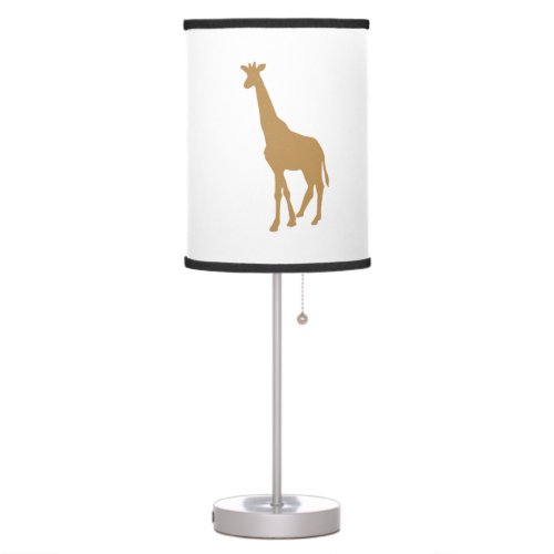 Black silhouette of a giraffe table lamp