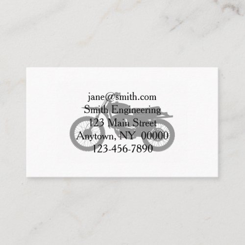 Black silhouette of bike _ Choose background color Business Card