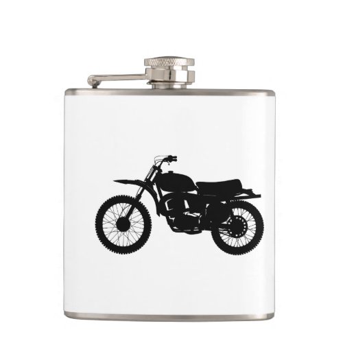 Black silhouette of bike _ Choose background color Flask