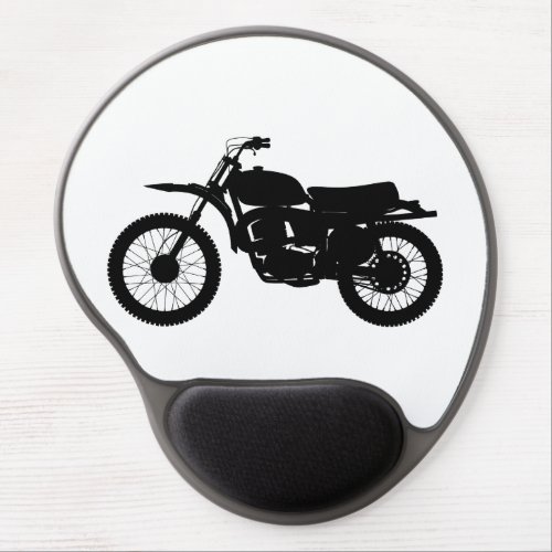 Black silhouette of bike _ Choose background color Gel Mouse Pad