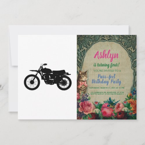 Black silhouette of bike _ Choose background color Invitation