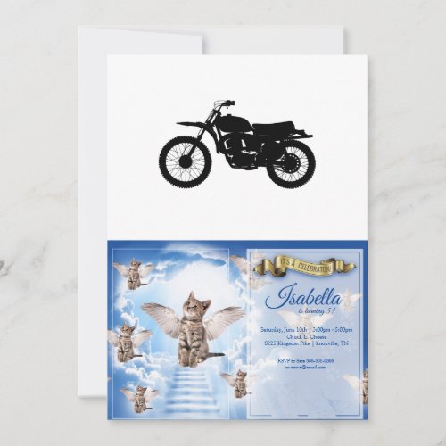 Black silhouette of bike _ Choose background color Invitation