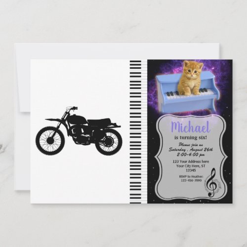 Black silhouette of bike _ Choose background color Invitation