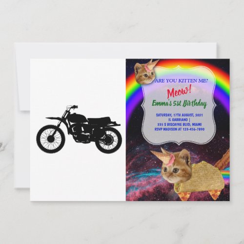 Black silhouette of bike _ Choose background color Invitation