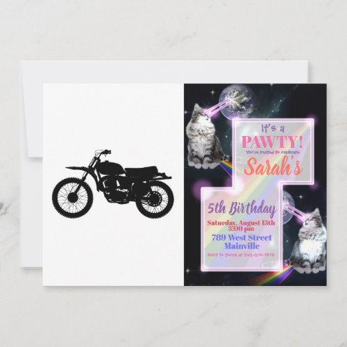 Black silhouette of bike _ Choose background color Invitation