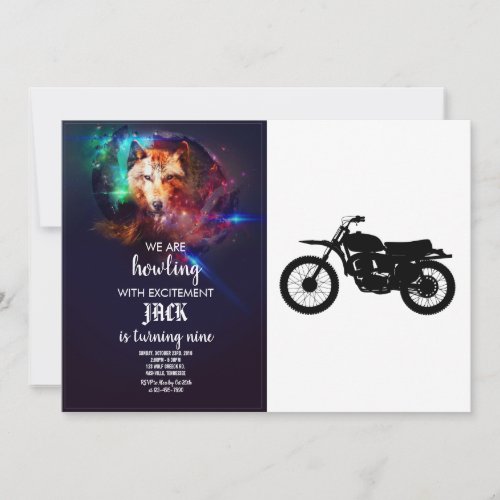Black silhouette of bike _ Choose background color Invitation