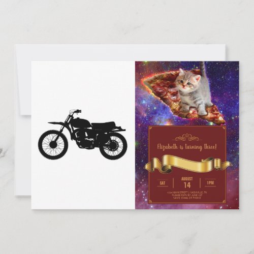 Black silhouette of bike _ Choose background color Invitation