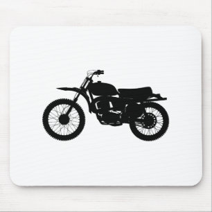 Black silhouette of bike - Choose background color Mouse Pad
