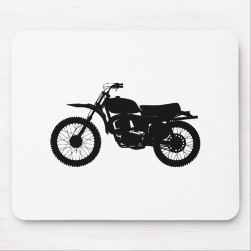 Black silhouette of bike _ Choose background color Mouse Pad