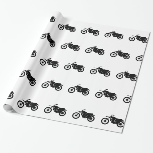 Black silhouette of bike _ Choose background color Wrapping Paper