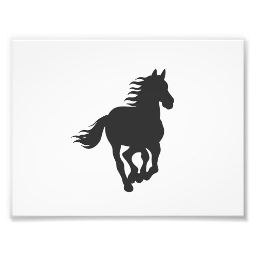 Black silhouette of horse _ Choose background colo Photo Print