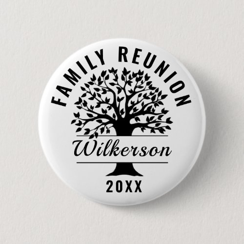 Black Silhouette Tree Family Reunion Souvenir Gift