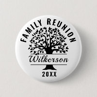 Black Silhouette Tree Family Reunion Souvenir Gift