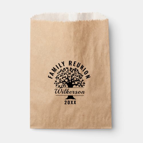 Black Silhouette Tree Family Reunion Souvenir Gift