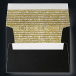 Black Silk Velvet Faux Gold Brush Stroke Address Envelope<br><div class="desc">If you need any further customisation please feel free to message me on yellowfebstudio@gmail.com.</div>