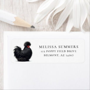 Black Silkie Chicken Label