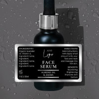 Black Silver 1 OZ 30ml Cosmetic Bottle Waterproof