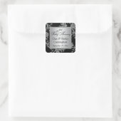 Black, Silver 25th Wedding Anniversary Sticker 2 (Bag)