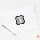 Black, Silver 25th Wedding Anniversary Sticker 2 (Envelope)