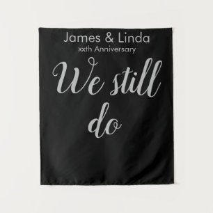 Black & Silver Anniversary Photo Booth Backdrop 25