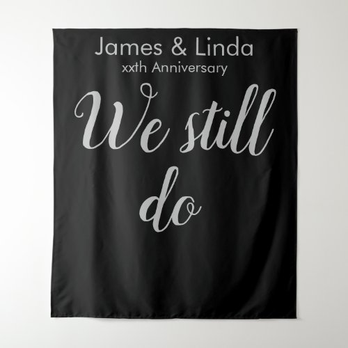 Black  Silver Anniversary Photo Booth Backdrop 25