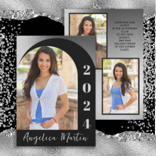 Black Silver Arch Photo Class 2024 Graduation