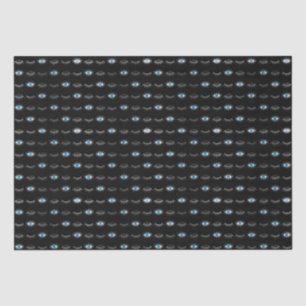 Black & Silver Blue Evil Eye Eyelashes Nazar Mati Tissue Paper