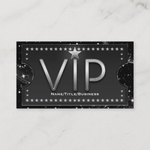 Black & Silver Chic Glam VIP Custom Ticket