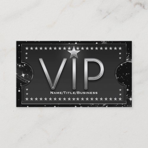 Black  Silver Chic Glam VIP Custom Ticket