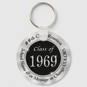 Black Silver Class of 1969 Keychain Party Favors