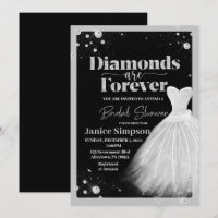 Black & Silver Diamonds are forever Bridal Shower