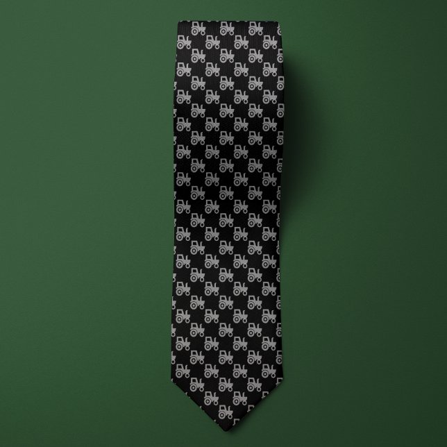 Black & Silver Farmers Tractor Neck Tie (Creator Uploaded)