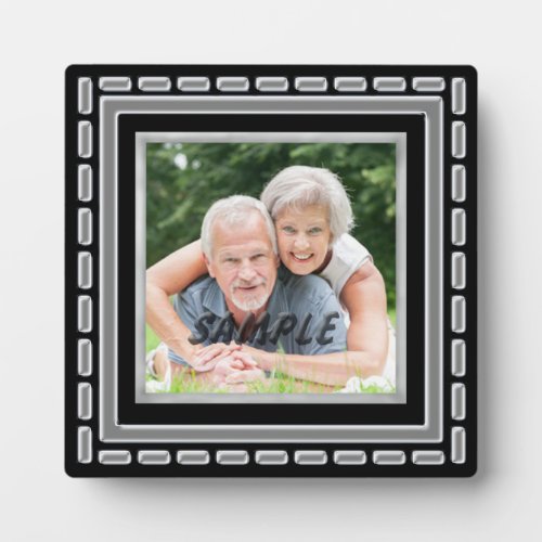 Black Silver Frame Photo Template