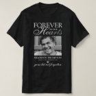 Black Silver Funeral Photo Memorial T-Shirt