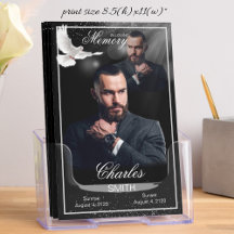 Black Silver Funeral Program Black Silver Obituary