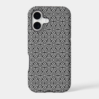 Black Silver Geometry Pattern iPhone 5 Case