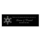 Black, Silver Glitter LOOK Snowflakes Favor Tag